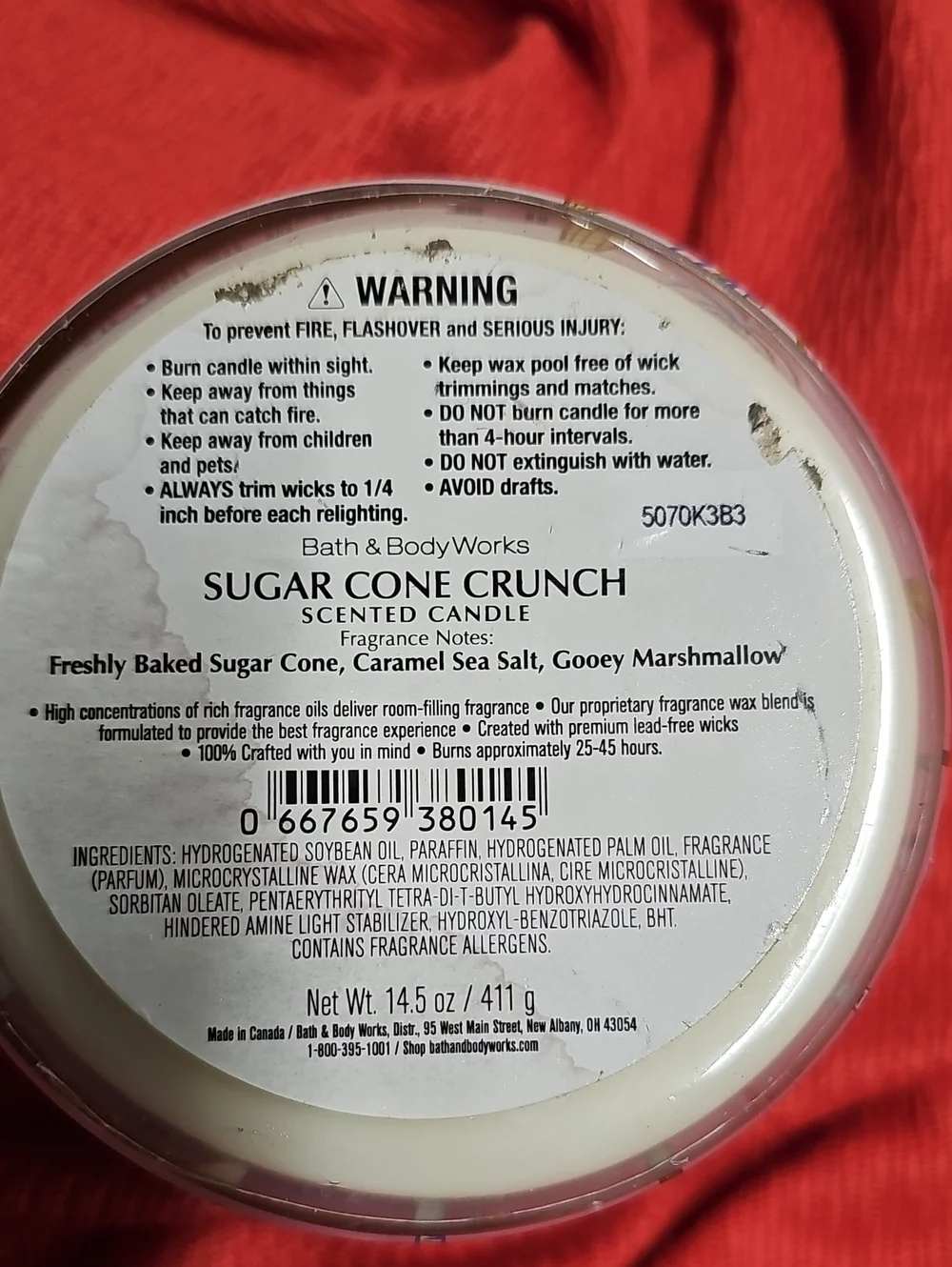 Bath & Body Works Sugar Cone Crunch Candle NWT